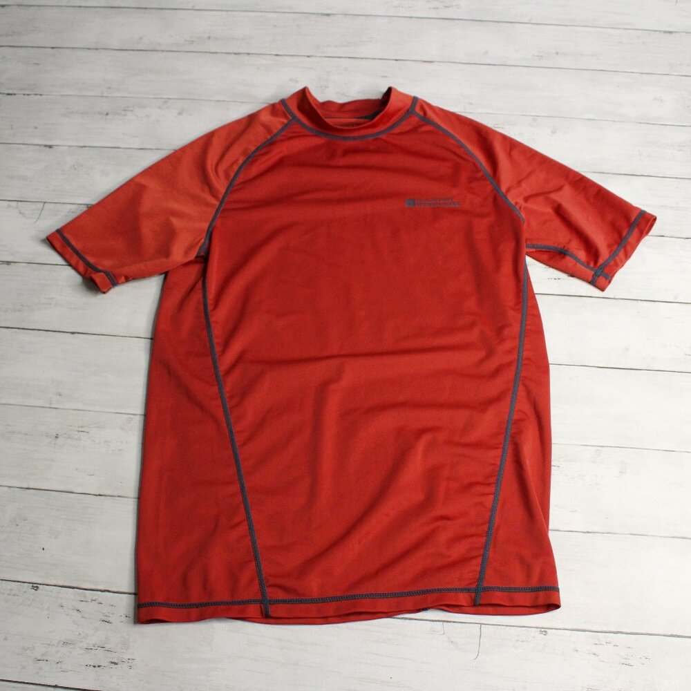 Mountain Warehouse Men's Rashguard Swim Shirt Size S Short Sleeve